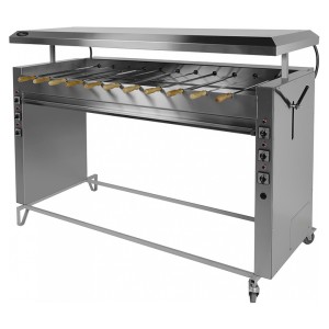 Шашлычница Ф6ШшЭ (на 11 шампуров), электрический привод, нерж/сталь (1815х760х1100мм, 380В, 12кВт)