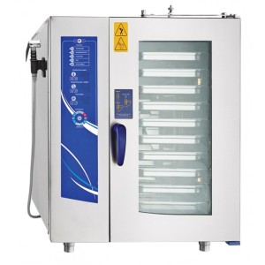 Пароконвектомат ПКА10-1/1ПМФ (морской, парогенератор, 10 GN 1/1, вся нерж, б/гастр, 3х-канальный щуп)