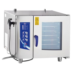 Пароконвектомат без гастроемк. на 6 уров. ПКА6-1/1ВМ2 (инжекционный., вся нерж, 3х-канальный щуп, регулировка влажности, 5 скоростей вращения вентилятора) + 110 программ