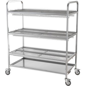 Тележка для перевозки тарелок ТТ-3 (1170х600х1500 мм, AISI 304, на 270 тарелок)
