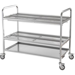 Тележка для перевозки тарелок ТТ-2 (1170х600х1050 мм, AISI 304, на 180 тарелок)