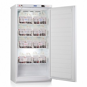 Холодильник для хранения крови V=250л, ХК-250-1 (+2...+6С, 607х600х1300 мм) с мет. дверью и  замком 