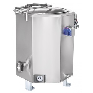 Котел пищеварочный КПЭМ-400 Т (1160x1160х1446 мм., 400 л, 100°С, 36,2кВт)  слив.кран, пар. рубашка