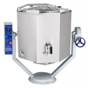 Котел пищеварочный ручное опрокидывание, нижний привод миксера,цельнотянутый (160л,100 С, паровая рубашка) КПЭМ-160-ОМР