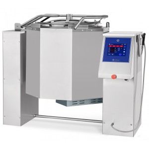 Котел пищеварочный КПЭМ-160-ОМП с TFT-экраном с миксером, пар. рубашка (1363х895х1164мм, 160л, 21кВт)