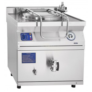 Котел пищеварочный электрический, сливной кран, паровая рубашка, цельнотянутый КПЭМ-60/7 Т 800x870x1040мм (полностью нерж)