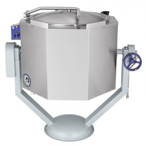 Котел пищеварочный электрический, ручное опрокидывание, паровая рубашка, цельнотянутый КПЭМ-100-ОР