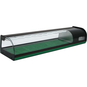 Витрина среднетемпературная барная 0,38 кв.м ВХСв-1,5 суши-кейс Carboma (+2...+10,1440х370х285мм) 