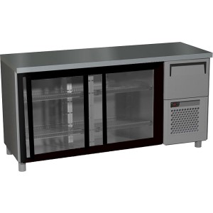 Cтол среднетемпературный V=360л, BAR-360К Carboma (+1...+12,1660х570х760мм, 2 стекл. двери-купе) 