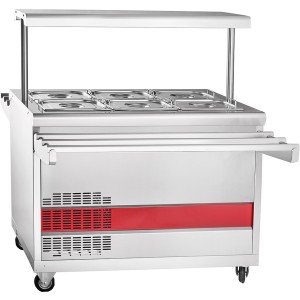 Прилавок холодильный ПВВ(Н)-70ПМ-НШ (откр., полка с подсветкой,1120 мм.) /вся нерж.