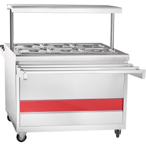 Мармит 2-х блюд с г/ёмкостями ЭМК-70ПМ передвижной (1120x720(1370)x1342мм, паровой, подсветка, 2кВт, 230В)