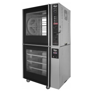 Гриль конвекционный с витриной на подставке (загрузка 40 кур, 8корз, 8шамп) Ф3КЭЛ/1+ВГТЭ / 22141