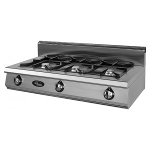 Плита газовая 3-х конфорочная без жароч. шкафа (настольная) Ф3ПГ/600 /50055 (600х1120х330, 13,5 кВт)