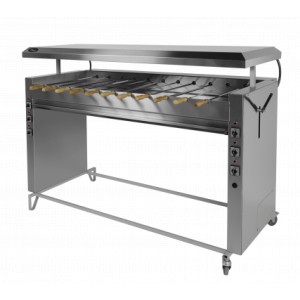 Шашлычница Ф6ШшЭ/21304 (на 11 шампуров), электрический привод, нерж/сталь (1815х760х1100мм, 12кВт)